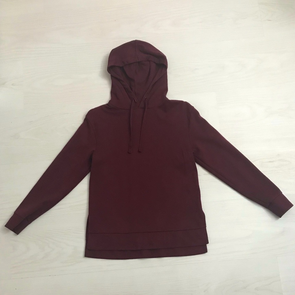 maroon hoodie